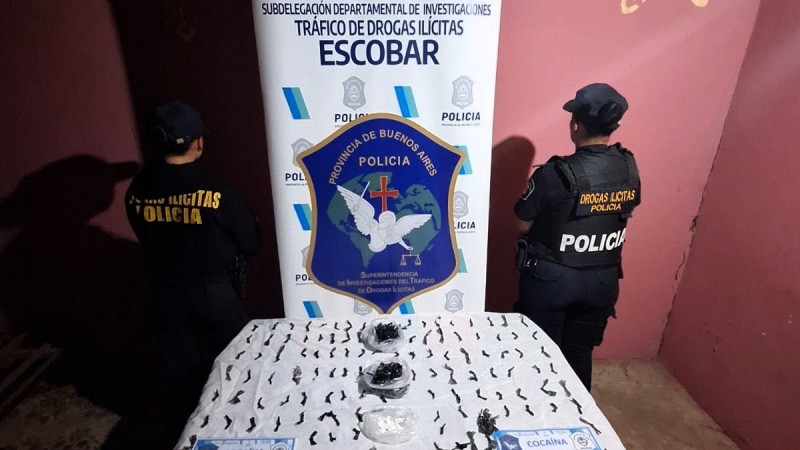 Allanamientos en Garín: desarticulan un punto de venta de droga y secuestran más de 400 dosis de cocaína