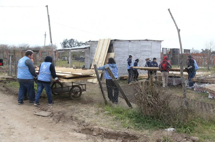 Nueva intervención de la fundación "Techo" junto al Municipio de Zárate 