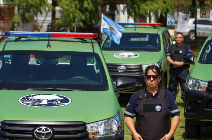 Junto a Patricia Bullrich, Ramón Lanús presentó 33 patrulleros nuevos que se suman para reforzar la seguridad de San Isidro