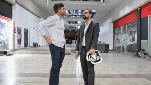 Lucas Ghi recorrió las obras del nuevo centro comercial en Haedo
