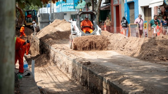 Avanza la cuarta etapa del saneamiento hidráulico en Pilar centro: construirán más de 3.300 metros de desagües
